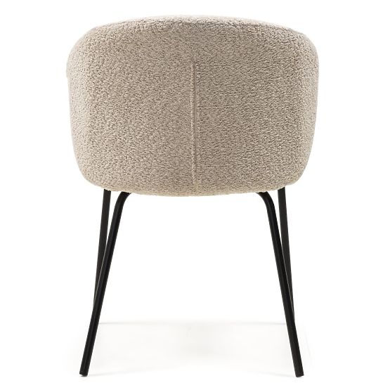 Jedálenská stolička Larisa, béžová/čierne nohy