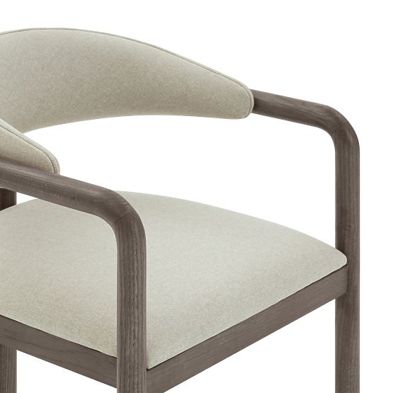 Jedálenská stolička Palena, masívne dubové drevo, espresso hnedá/béžová