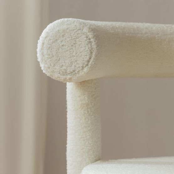 Jedálenská stolička Pedro 2.0, ecru, boucle