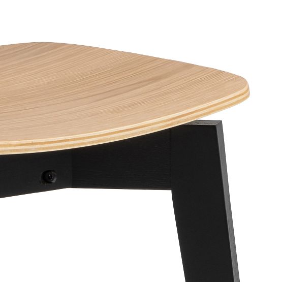 Jedálenská stolička Roxby čierna/dub