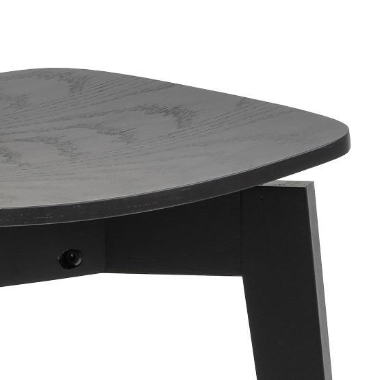 Jedálenský set Roxby čierny stôl a štyri stoličky