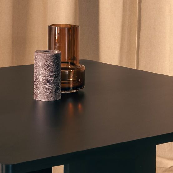 Jedálenský stôl Gasper 100 cm, štvorcový, čierny