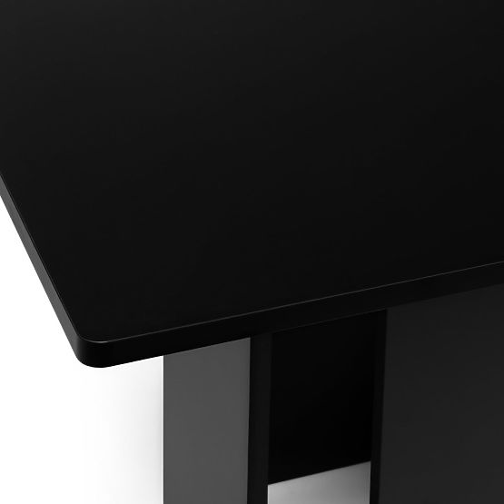 Jedálenský stôl Gasper 100 cm, štvorcový, čierny