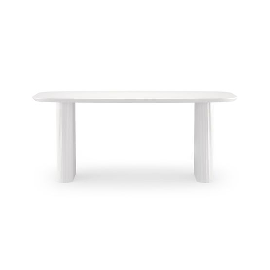 Jedálenský stôl Mesilla biely, lamely