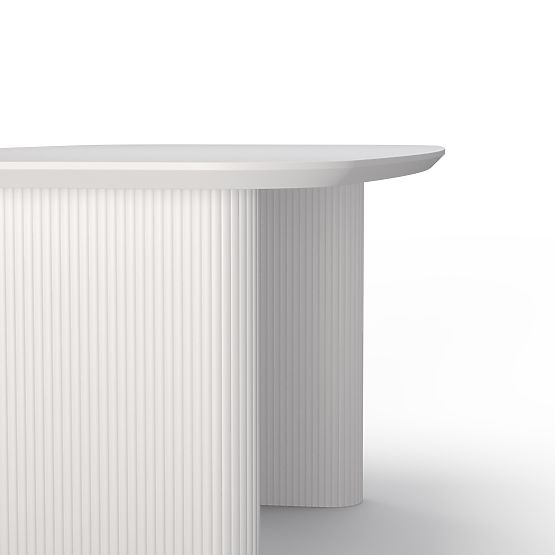 Jedálenský stôl Mesilla biely, lamely