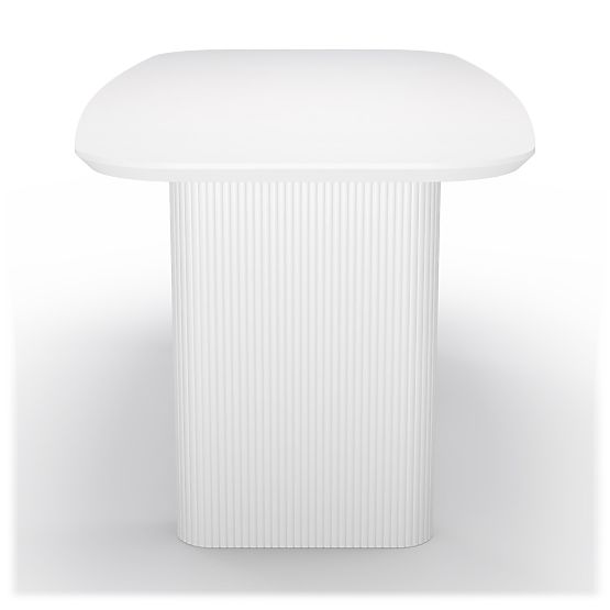 Jedálenský stôl Mesilla biely, lamely