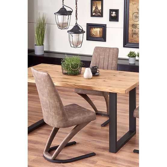 Jedálenský stôl PEREZ - svetlý dub/čierny