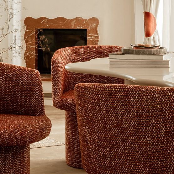 Jedálenský stôl Pinar 180 cm, šedo-béžový, oblé tvary