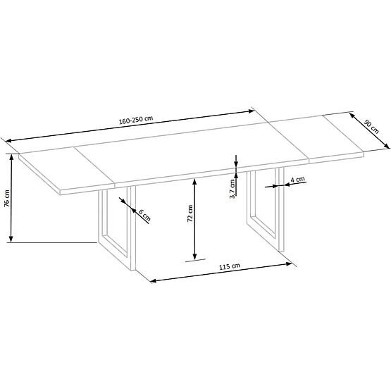 Jedálenský stôl RADUS 160