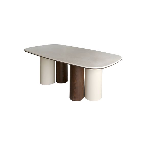 Jedálenský stôl Zorin 200 cm, svetlo béžový/mramor