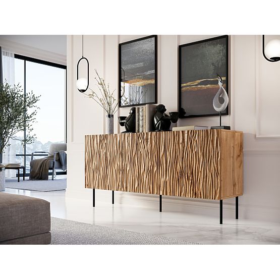 JUNGLE KOMODA 152 dub wotan mat/ čierny mat