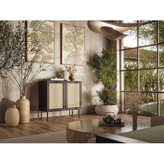 JUTA komoda 100 (2D) čierny mat