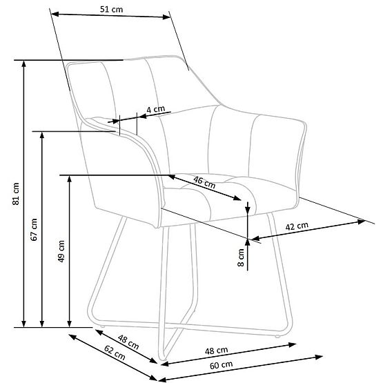 K377 stolička béžová (1p=2ks)