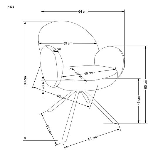 K498 stolička cappuccino (1p=2ks)