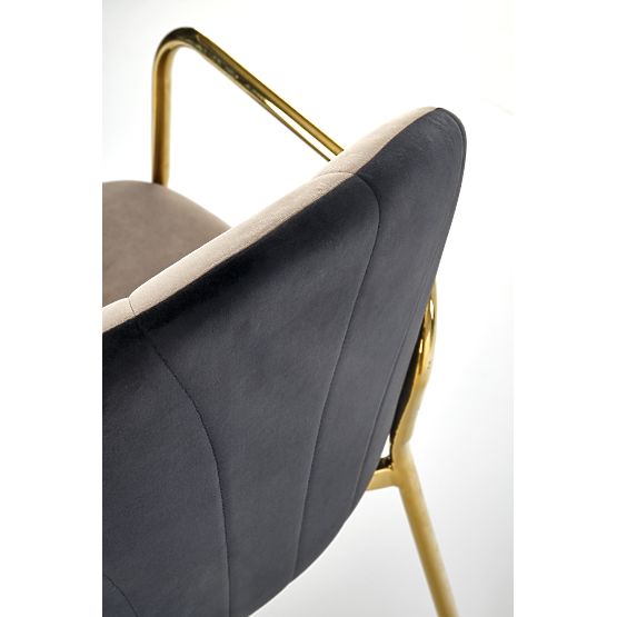 K500 stolička béžová / čierna (1p=2 ks)