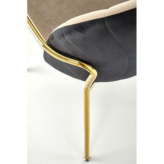 K500 stolička béžová / čierna (1p=2 ks)