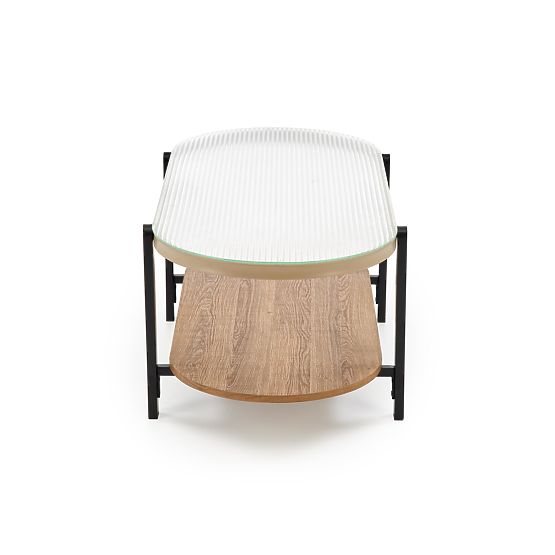 KAMALA konferenčný stolík, prírodný / čierny (1p=1ks)