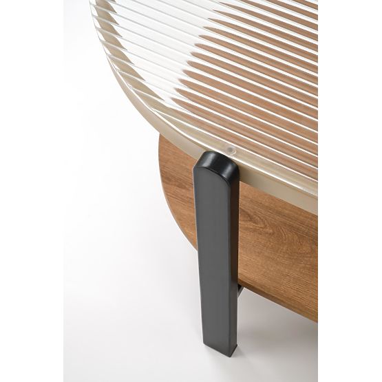 KAMALA konferenčný stolík, prírodný / čierny (1p=1ks)