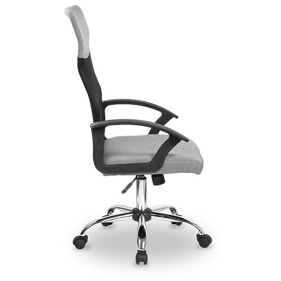 Kancelárska otočná stolička so sieťovaným operadlom sivá