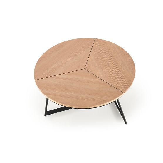 KARIDA konferenčný stolík prírodný dub/čierny (1p=1ks)