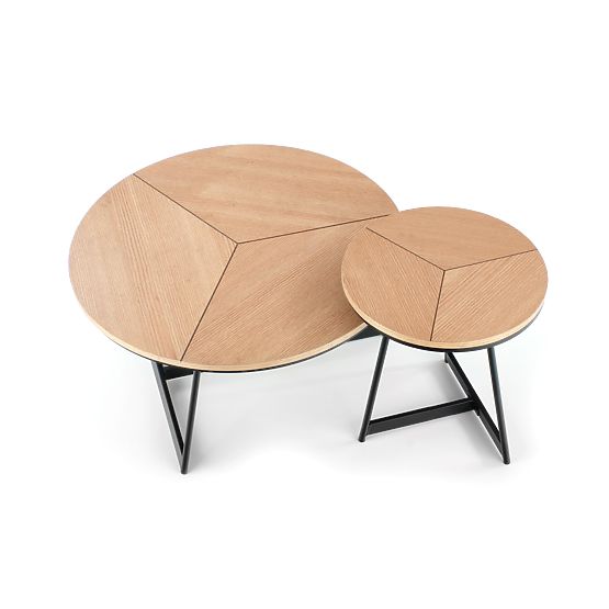 KARIDA-S konferenčný stolík dub prírodný/čierny (1p=1ks)