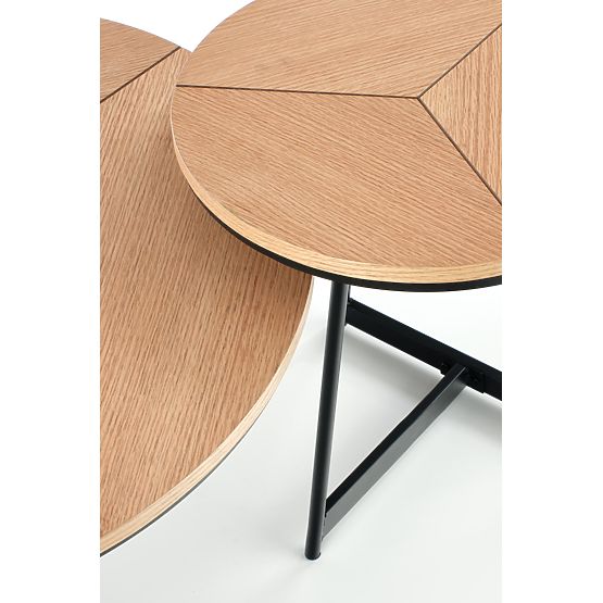 KARIDA-S konferenčný stolík dub prírodný/čierny (1p=1ks)