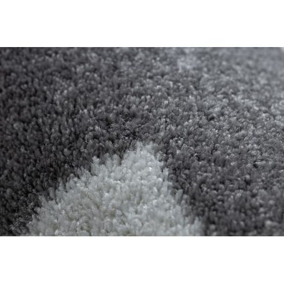 Koberec SKETCH - F730 vzor Marocký ďatelina, Mriežka sivá /biela