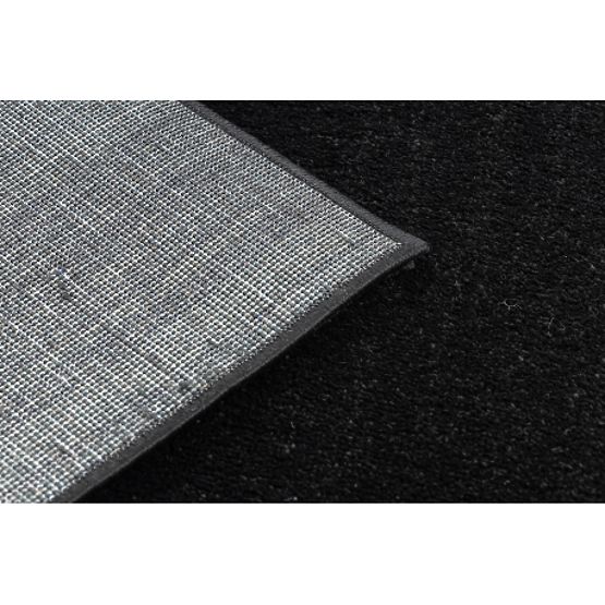 Koberec SOFTY, Jednotný, Jednofarebný, čierny