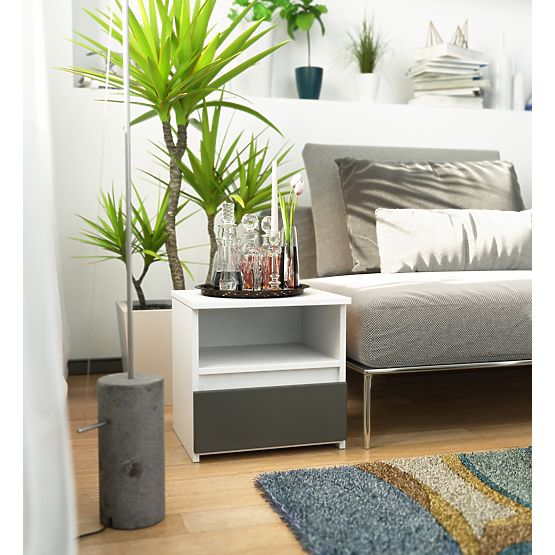 KOMODA CL1 PK BIELA / GRAFITOVÁ ŠEDÁ