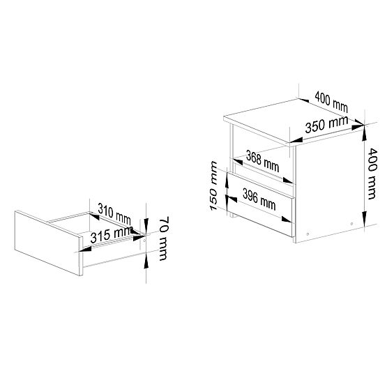 KOMODA CL1 PK DUB SONOMA / BIELA