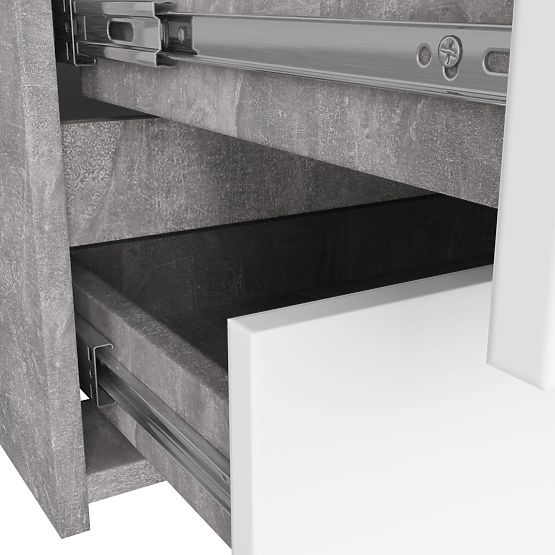 KOMODA CL100 6SZ PK BETÓN / BIELA