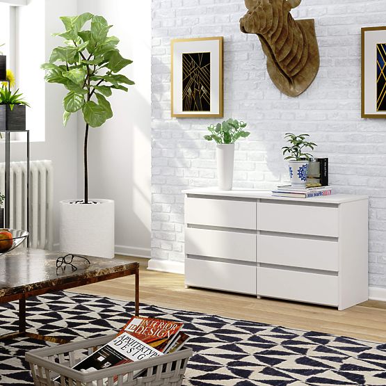 KOMODA CL100 6SZ PK BIELA