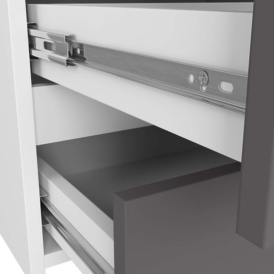 KOMODA CL100 6SZ PK BIELA / ŠEDÁ