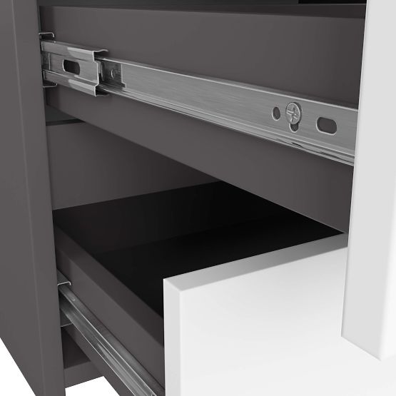 KOMODA CL100 6SZ ŠEDÁ / BIELA