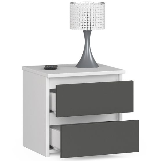 KOMODA CL2 2SZ CLP BIELA / ŠEDÁ