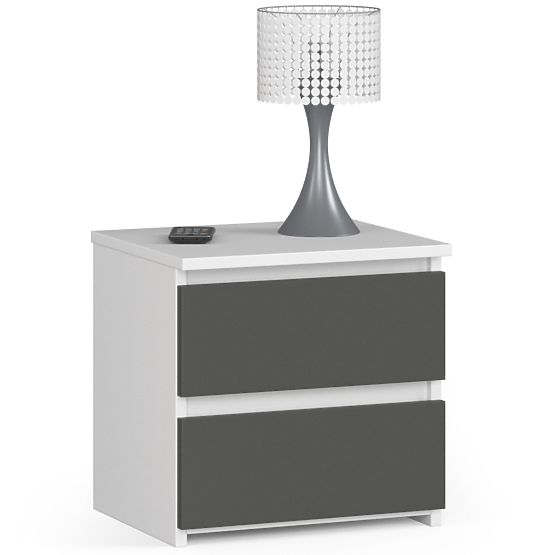 KOMODA CL2 2SZ CLP BIELA / ŠEDÁ