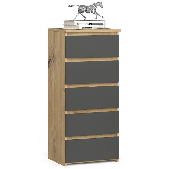 KOMODA CL5 PK DUB ARTISAN / ŠEDÁ