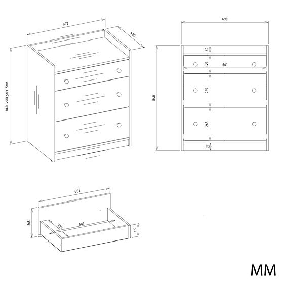 Komoda HOUSTON BIELA
