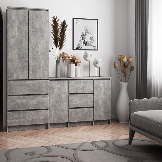 KOMODA K100 2D 3SZ PK BETÓN