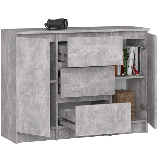 KOMODA K100 2D 3SZ PK BETÓN