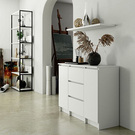 KOMODA K100 2D 3SZ PK BIELA