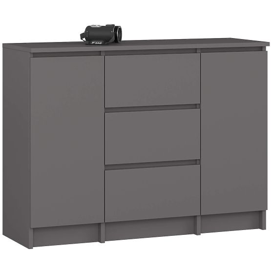 KOMODA K100 2D 3SZ PK GRAFITOVÁ ŠEDÁ