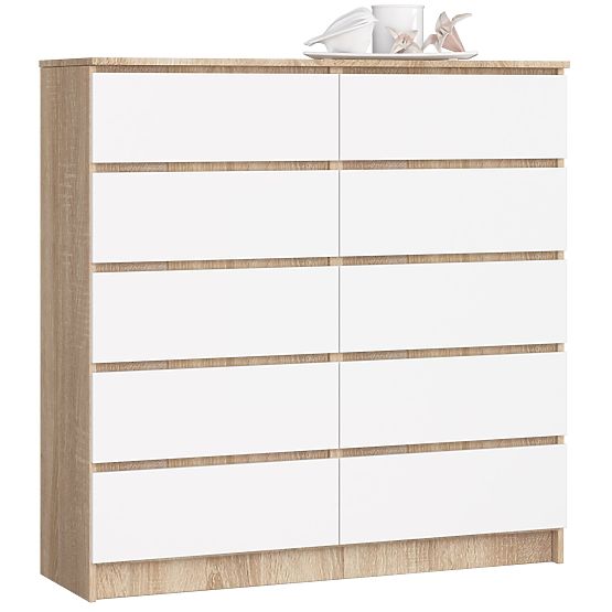 KOMODA K120 10SZ CLP PK DUB SONOMA / BIELA
