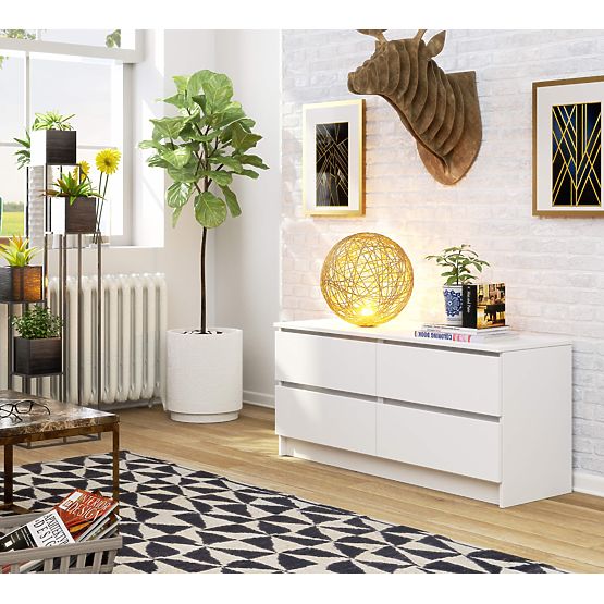 KOMODA K120 4SZ CLP PK BIELA