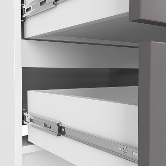 KOMODA K120 4SZ CLP PK BIELA / ŠEDÁ