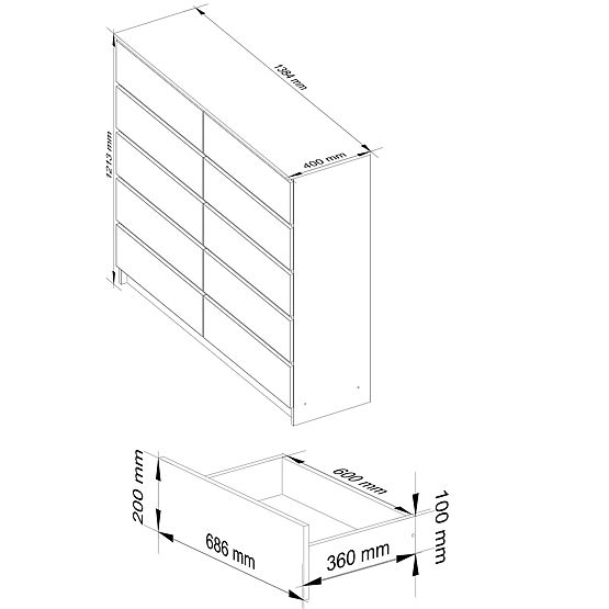 KOMODA K140 10SZ CLP PK BIELY LESK