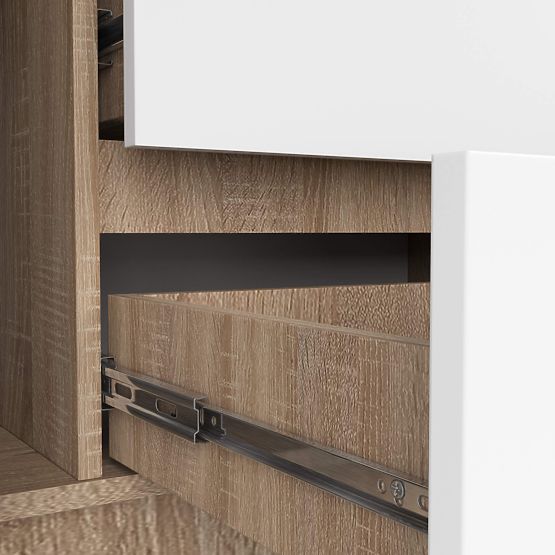 KOMODA K140 2D 4SZ CLP PK DUB SONOMA / BIELA