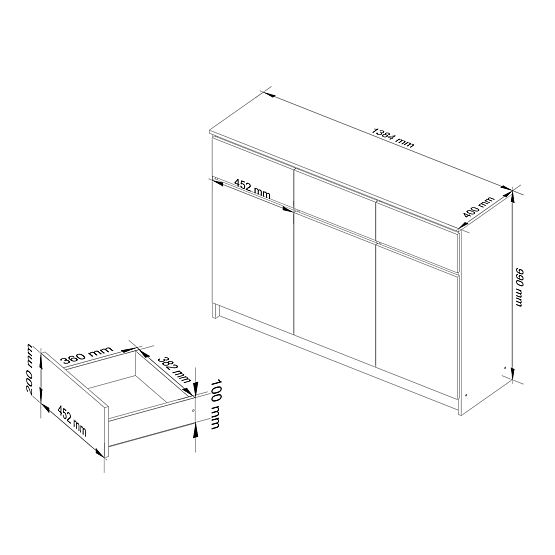 KOMODA K140 3D 3SZ CLP PK BIELA