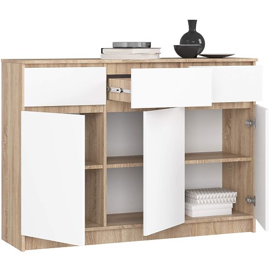 KOMODA K140 3D 3SZ CLP PK SONOMA / BIELA