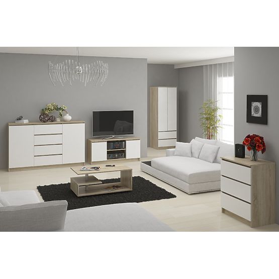 KOMODA K140 3D 3SZ CLP PK SONOMA / BIELA